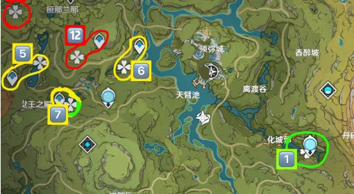 《原神》纳西妲突破材料劫波莲采集路线
