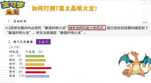 《宝可梦朱紫》7星太晶喷火龙数值分析与打法讲解
