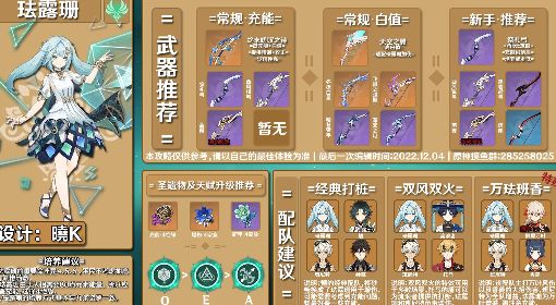 《原神》珐露珊出装与队伍搭配推荐
