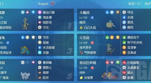 《宝可梦朱紫》S1双打雨天顺风队推荐