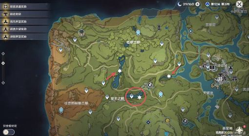 《原神》多莉突破材料快捷采集路线分享 劫波莲采集路线图