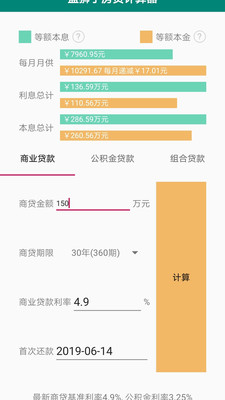 蓝狮子房贷计算器截图3