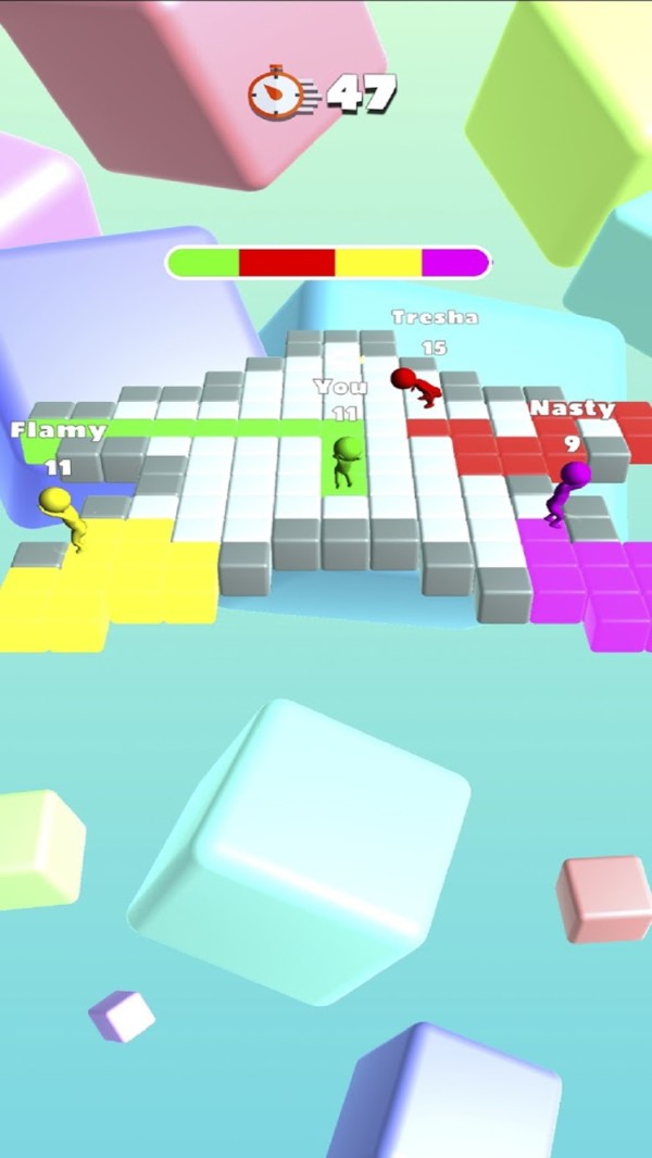 彩色六边形跳跃截图2
