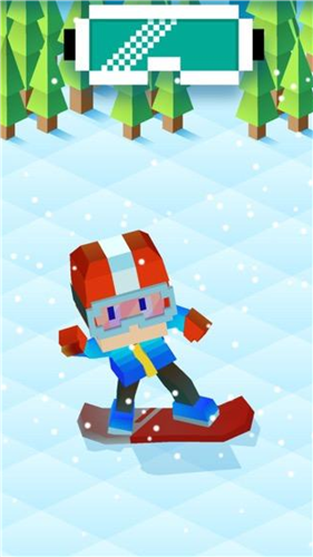 像素方块滑雪中文版截图2