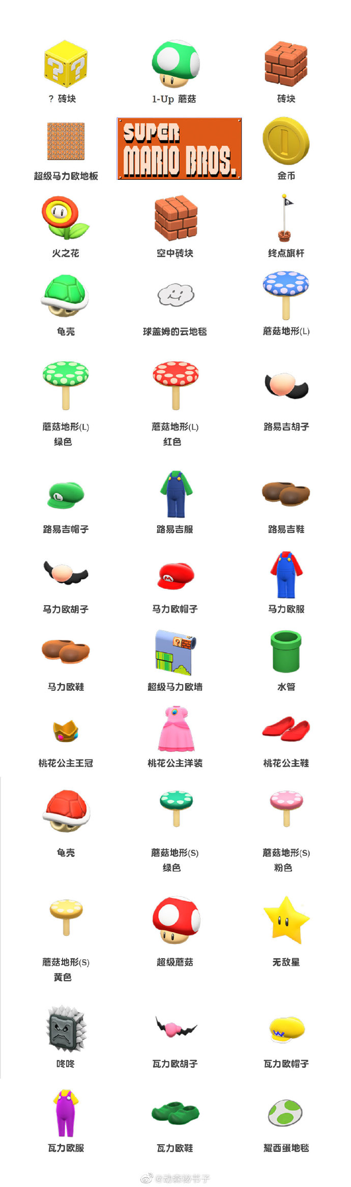 动物之森马里奥家具图鉴大全