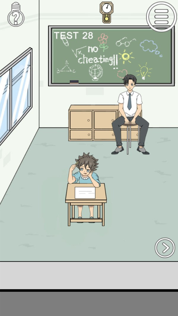 作弊不要被老师发现0