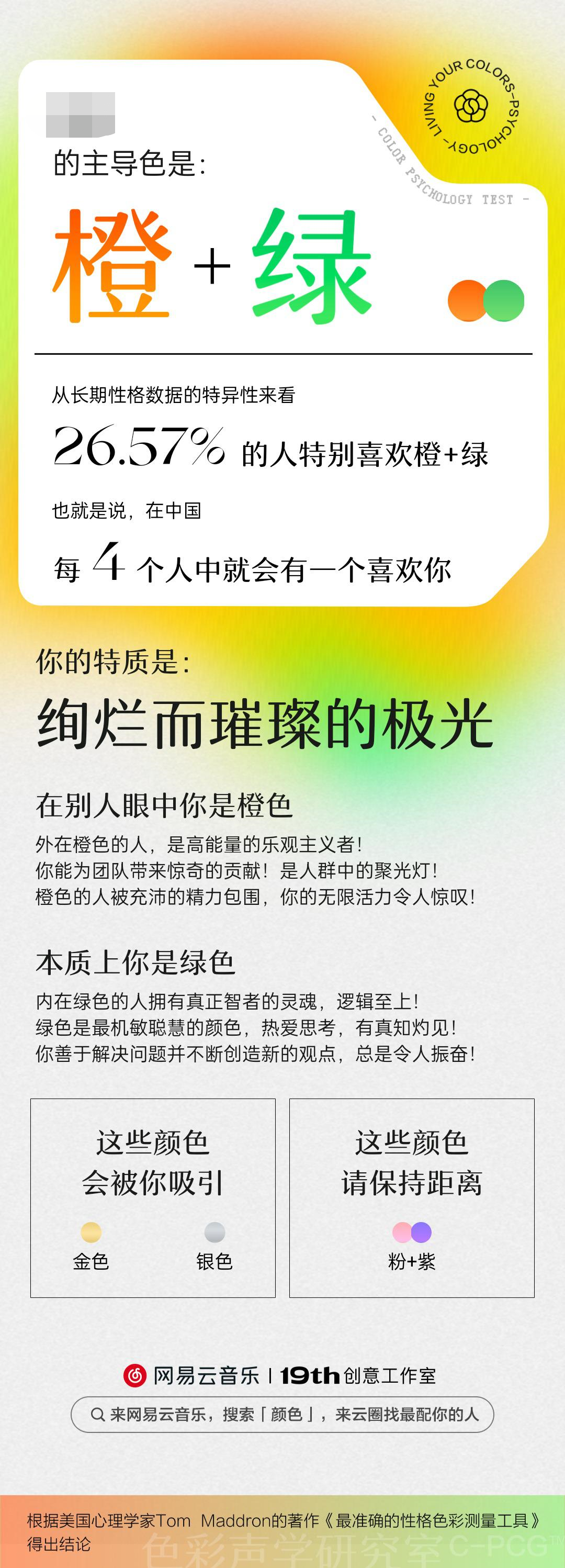 网易云性格主导色在哪