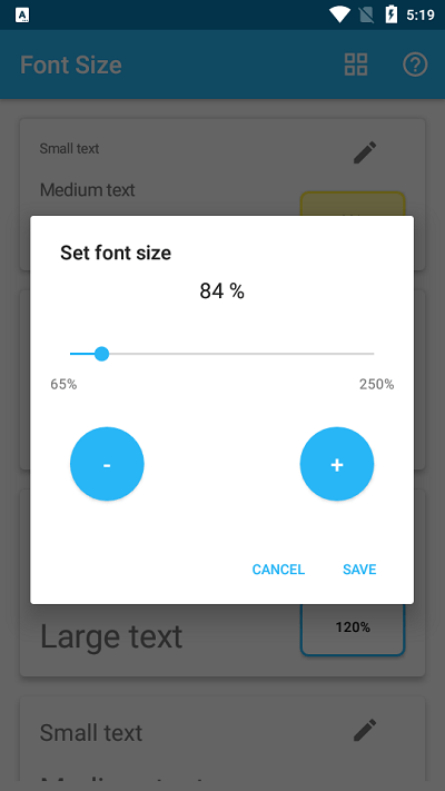 font size0