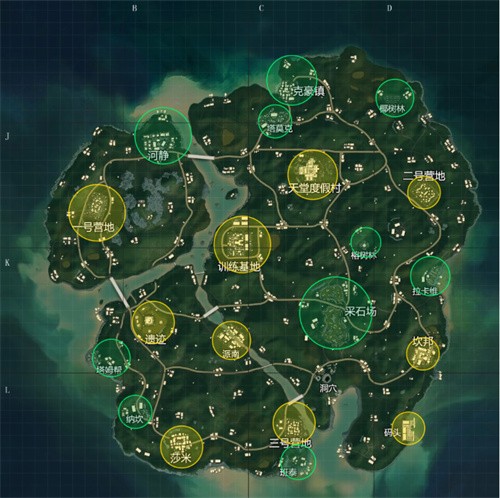 和平精英雨林地图哪里最肥 固定物资刷新点一览