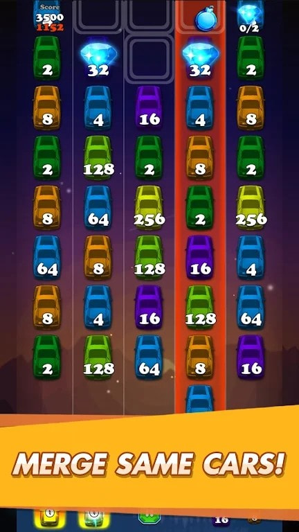 点击汽车2048Tap Car 2048截图1