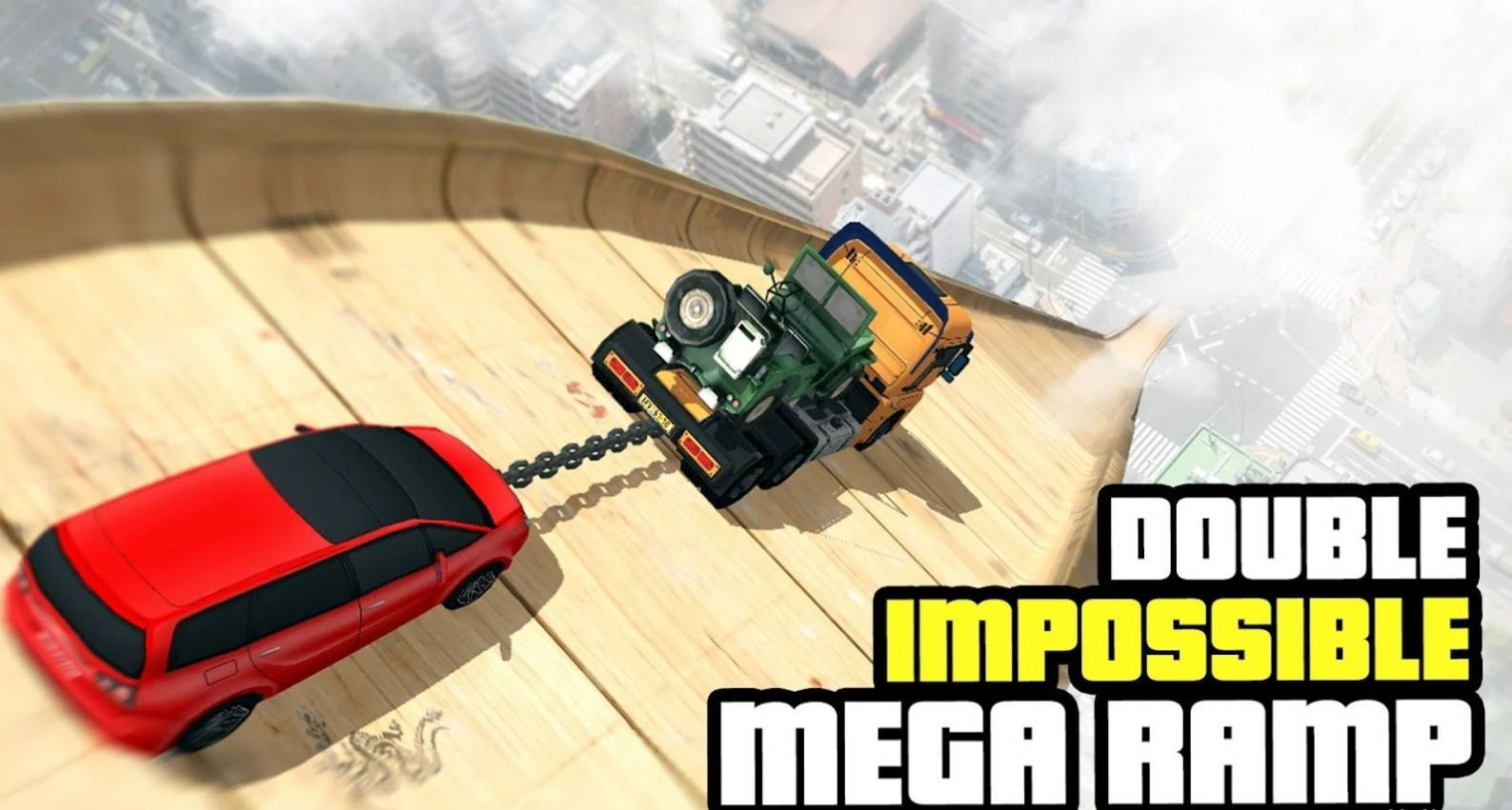 坡道漂移汽车特技(SuperHero Megaramp Double Impossible)截图1