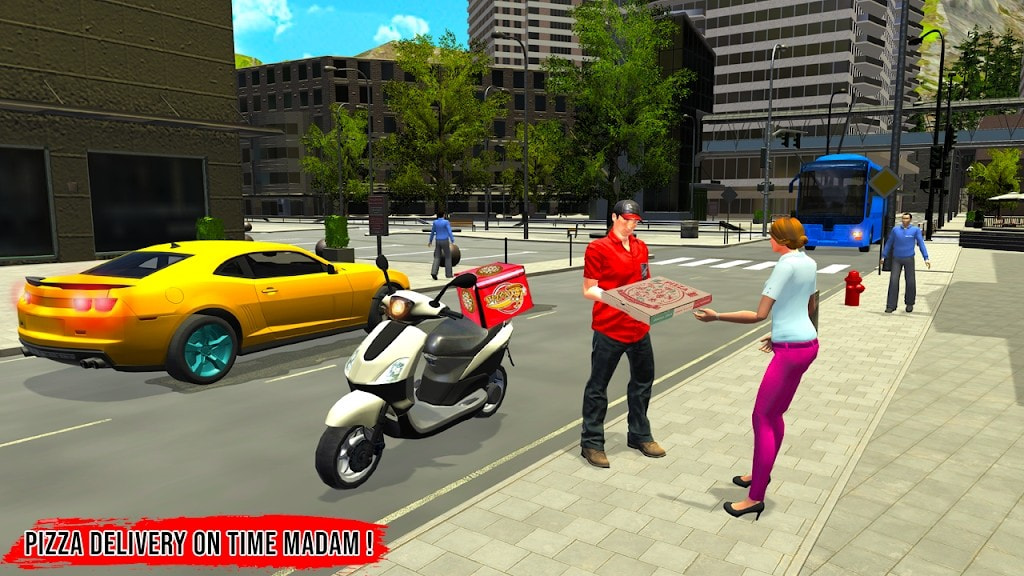 城市送披萨专员3D(City Pizza Delivery Boy 2020)截图2