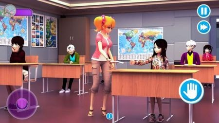 Anime High School Girl Teacher Simulator 3D Games截图1