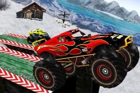 雪地奔驰卡车Monster Truck Snow Stunt Racing3