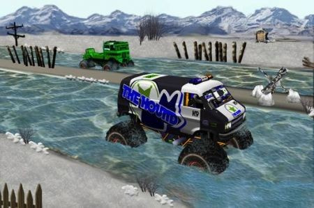 雪地奔驰卡车Monster Truck Snow Stunt Racing2