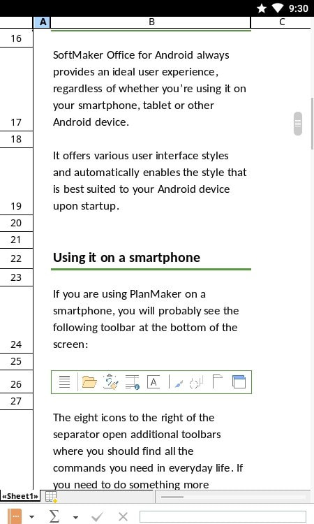 Office PlanMaker(Excel表格)截图2