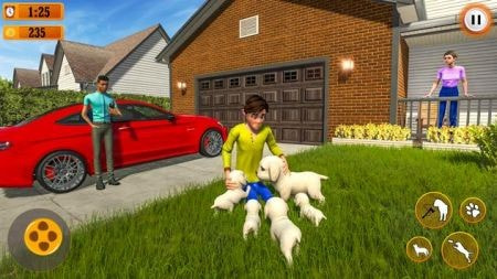 虚拟家庭宠物狗3D(Virtual Pet Family Dog Game 3D)截图1