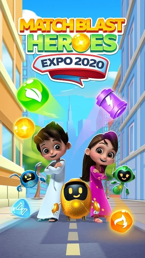 火柴爆炸英雄(Match Blast Heroes : Expo 2020)截图2