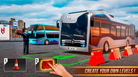 现代巴士车道停车场3d(Modern Bus Drive Parking 3D)截图2