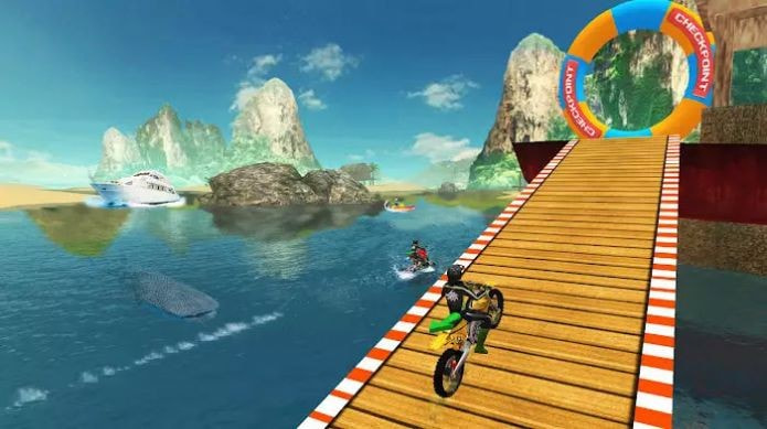 冲浪自行车赛(Surfer Bike Racing Game)截图1