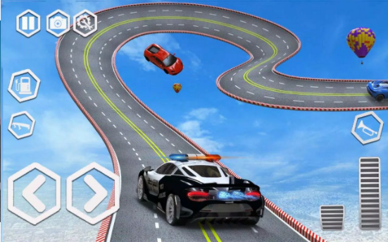 特技警车空中挑战(Police Hero Car Stunts Racing)截图2