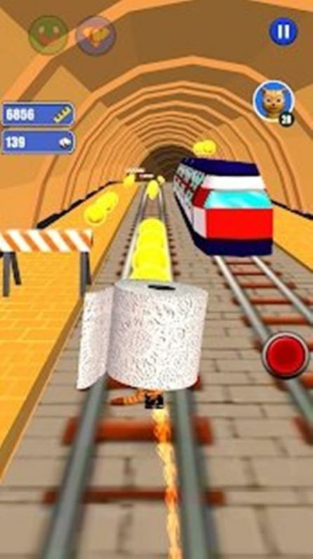 手纸猫跑酷(Toilet Paper Cat Run)截图3