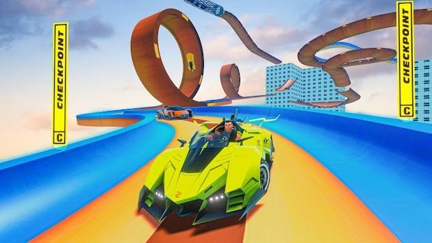 特技汽车竞赛汽车跳跃(Stunt Car Race)截图1