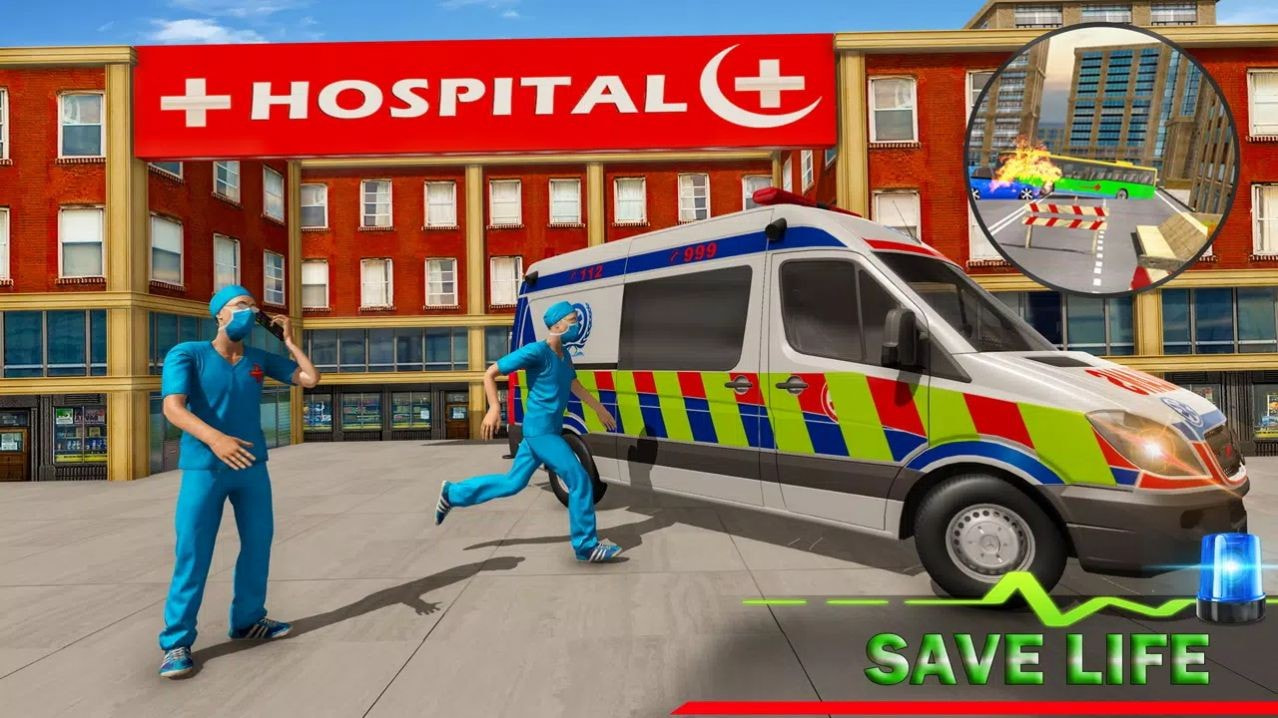 城市急救车模拟器(City Emergency Ambulance Rescue Driving Simulator)截图2