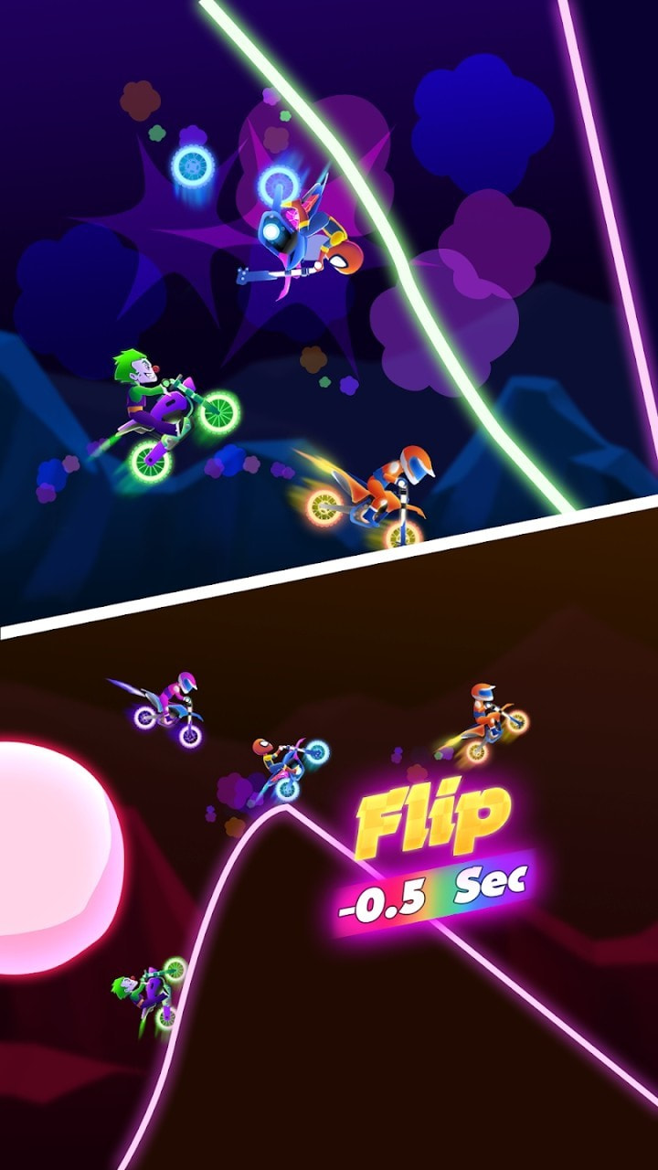 摩托霓虹赛车(Moto Bike Neon Racing)截图3