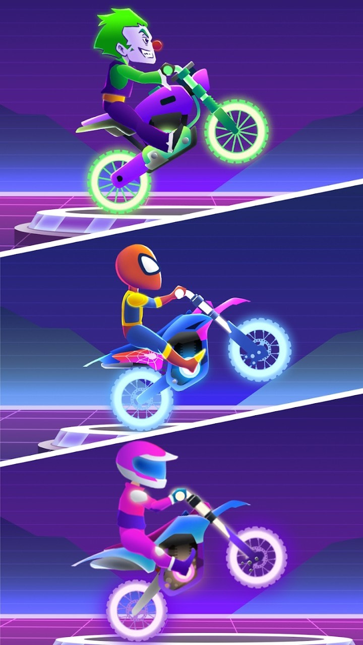 摩托霓虹赛车(Moto Bike Neon Racing)截图2