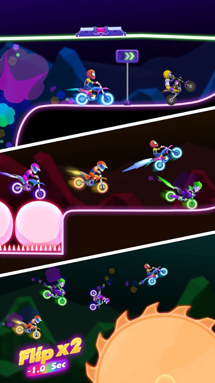 摩托霓虹赛车(Moto Bike Neon Racing)截图1