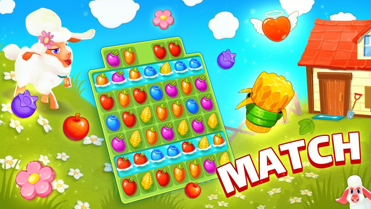 农场匹配3(Farm Match 3 puzzle)截图1