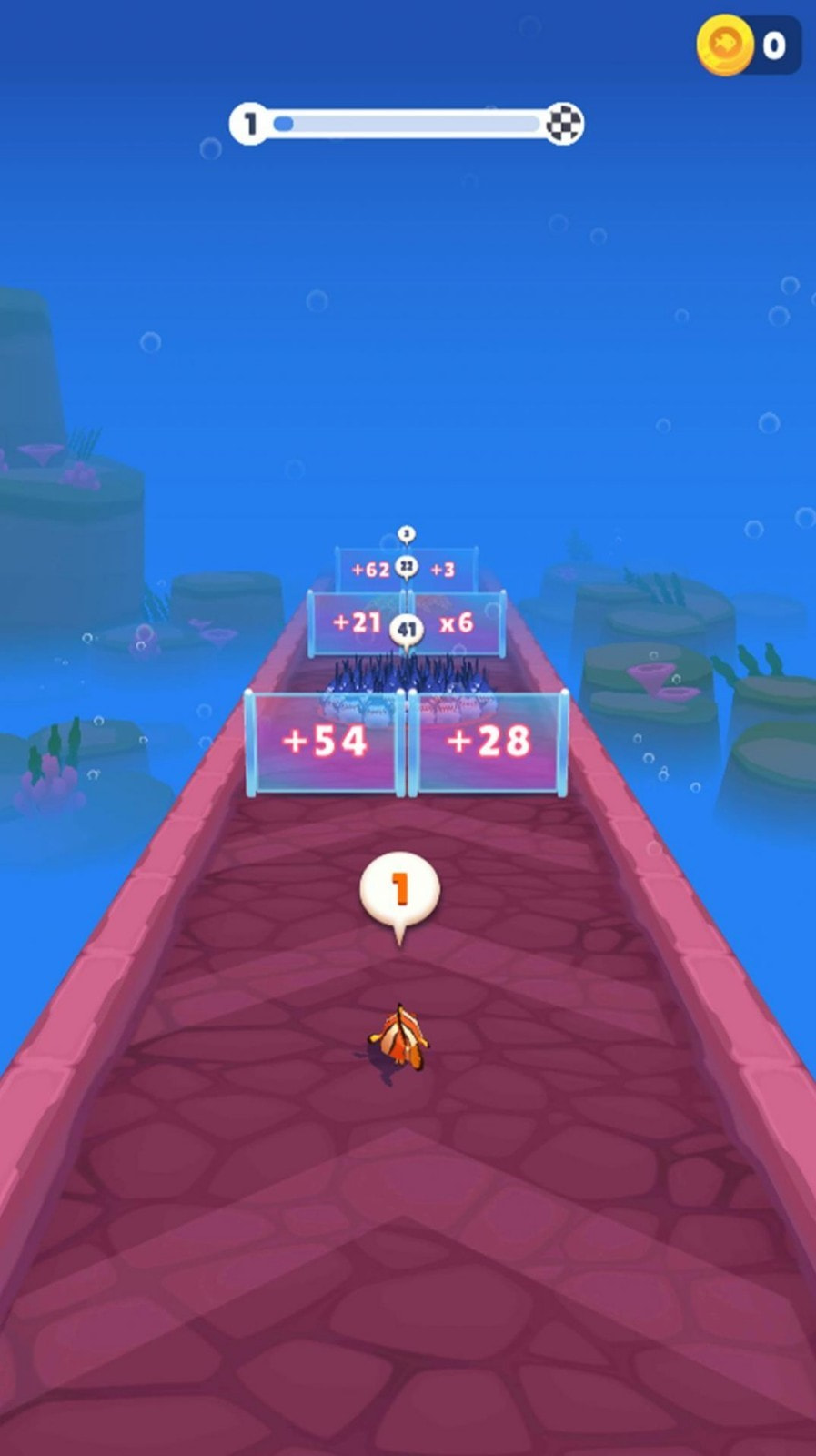 深海水母跑酷Fish Run 3D Count Master截图2