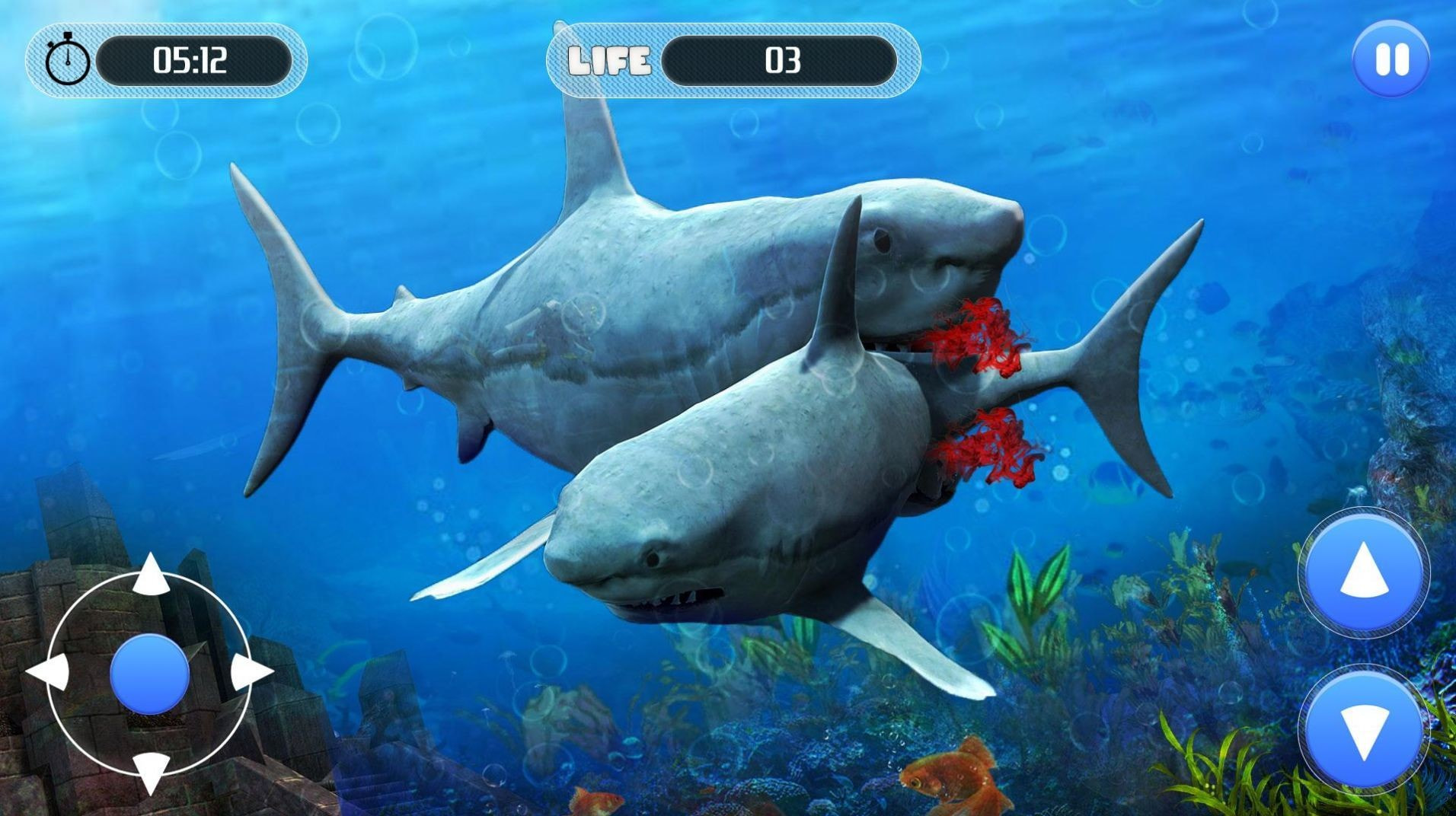 大白鲨生存模拟器(White Shark Attack Mission 3D)截图2