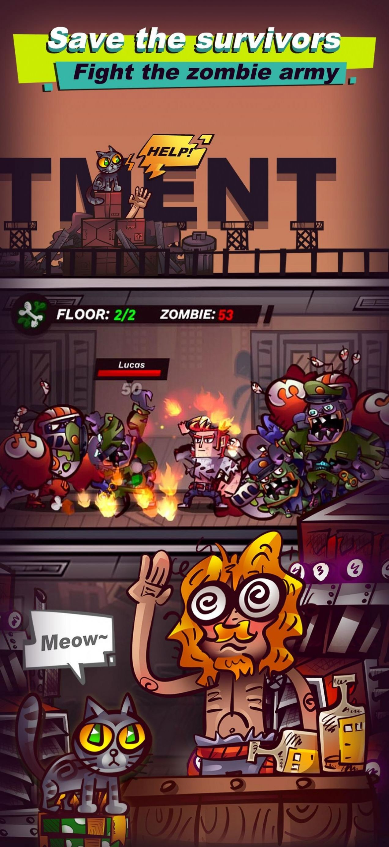 末世全民僵尸粉碎者(Apocalypse: Zombie Smasher)截图2