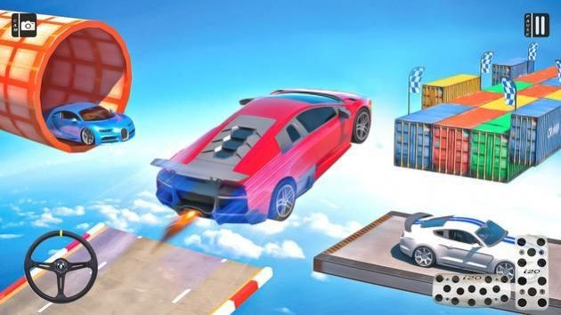 超跑巨型坡道特技3D(Car Stunt Drift)截图1