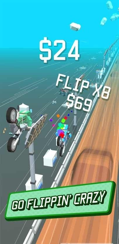 超级3D公路摩托特技(Super 3D Highway Bike Stunt)截图3