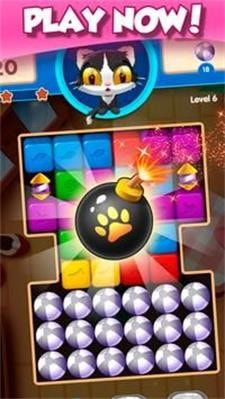 小猫立方体爆炸Kitten cube blast截图1