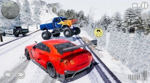 雪车碰撞粉碎Car Crash : Icy Mountain Road截图1