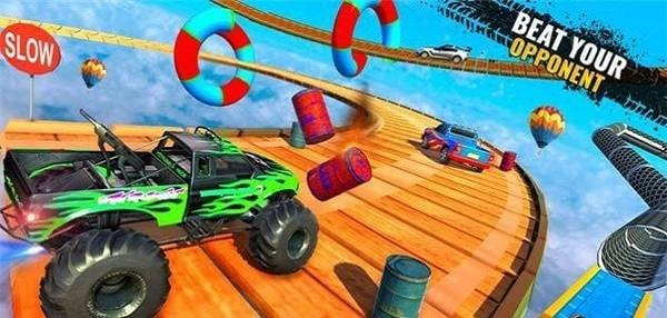 疯狂跑车斜坡Car Stunts Mega Ramp Car截图3