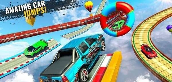 疯狂跑车斜坡Car Stunts Mega Ramp Car截图2