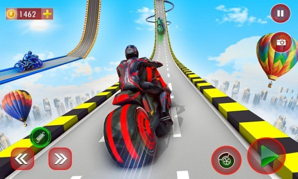 霓虹赛车坡道中文版(Light Bike Stunt)截图1