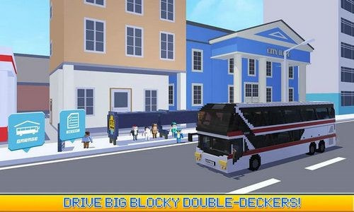 像素巴士司机Blocky City Bus Driver SIM0