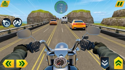 公路骑手真实驾驶(Traffic Rider: Real Bike Race)截图3