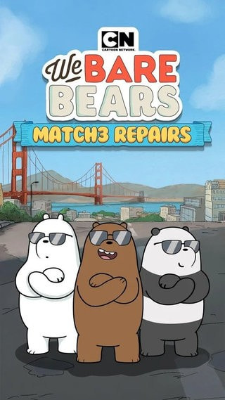 咱们裸熊消除游戏(We Bare Bears Match3 Repairs)截图1