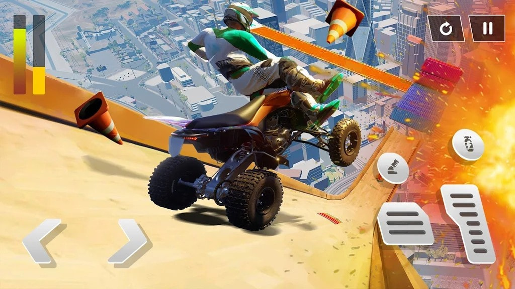 全地形车四轮飞车(Flying ATV Crash: Quad Stunts)截图3
