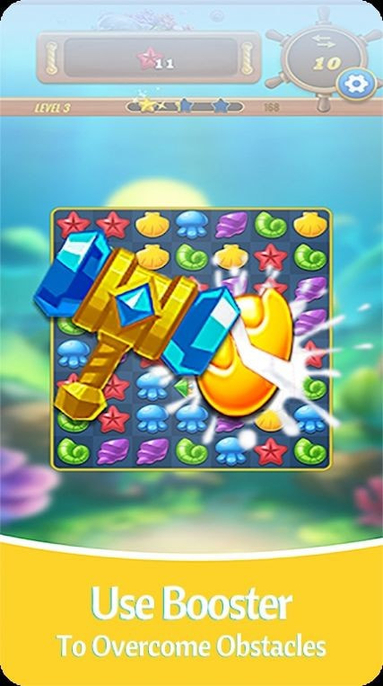 海洋冲击赛3(Ocean Blast Match 3)截图1