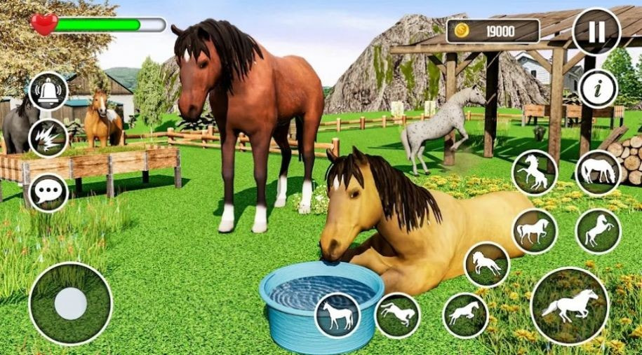 虚拟野马动物模拟器(Wild Horse Family Life Game)截图4