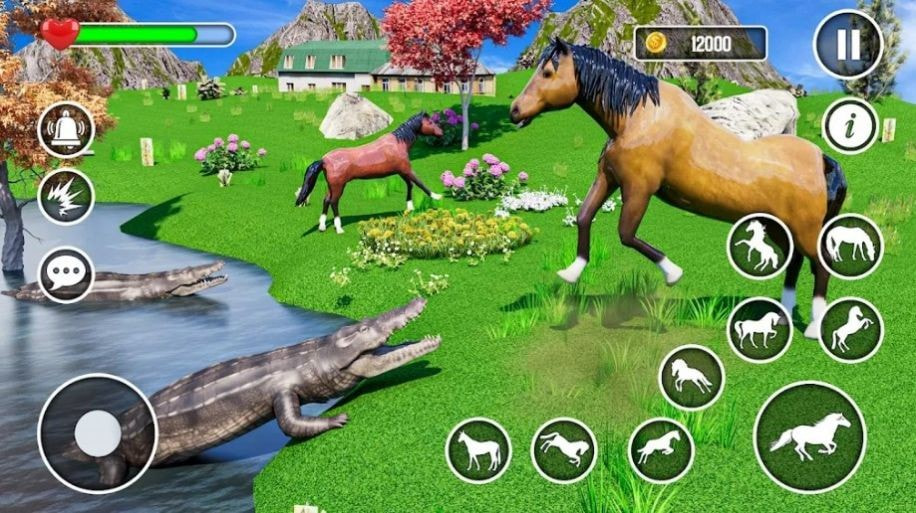 虚拟野马动物模拟器(Wild Horse Family Life Game)截图3