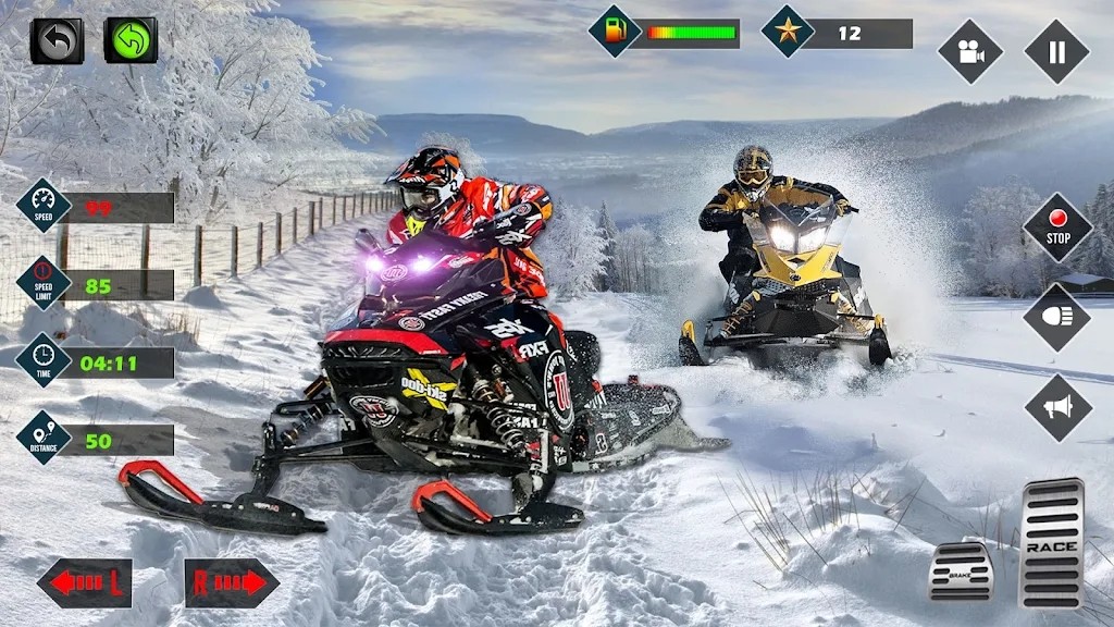 雪地摩托模拟器(Snowmobile Simulator Adventure)截图1